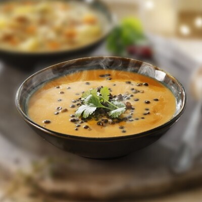 Lentil soup with coconut milk