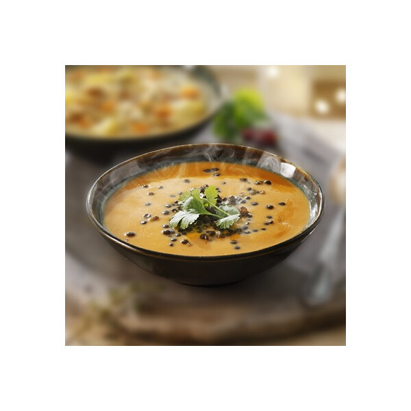 Lentil soup with coconut milk