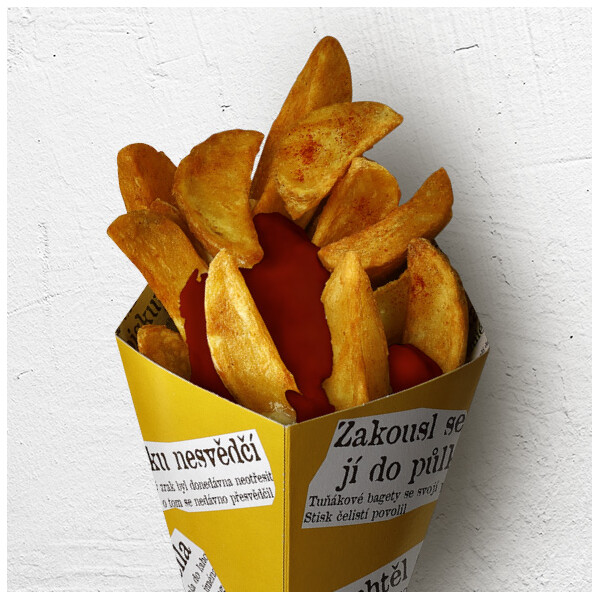 Patatas with Heinz ketchup